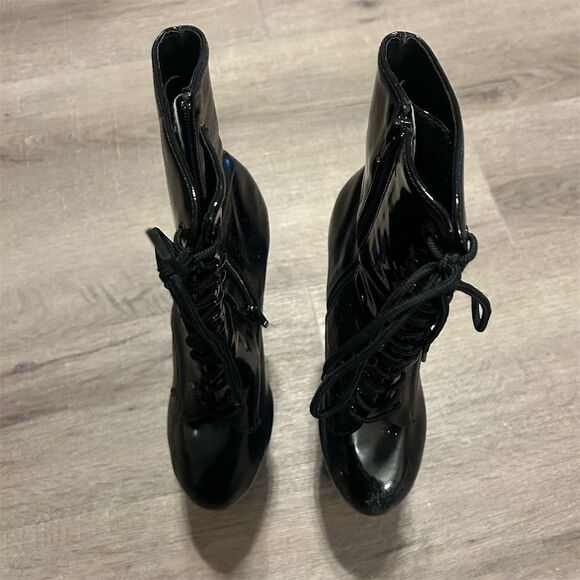 Pleasers Famingo Lace-Up Ankle Boots Multicolor Stiletto Heel Platforms - Picture 5 of 10